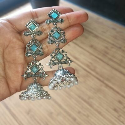Turquoise Jhumka