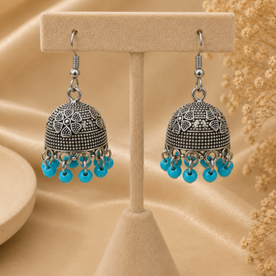OXIDISED JHUMKA